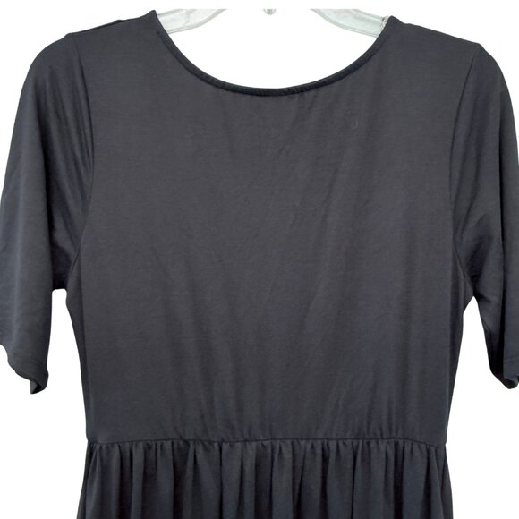 Zenana Outfitters Pullover Midi Gray Dress -‎ Size Large - Picture 6 of 8